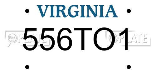556TO1 Virginia License Plate