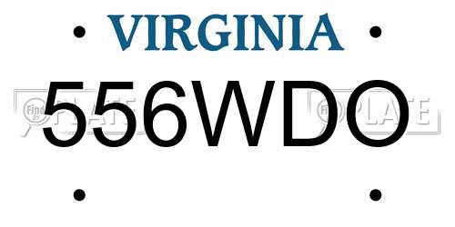 556WDO Virginia License Plate