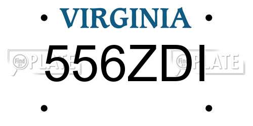 556ZDI Virginia License Plate