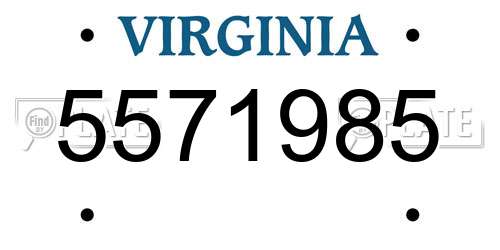 5571985 Virginia License Plate