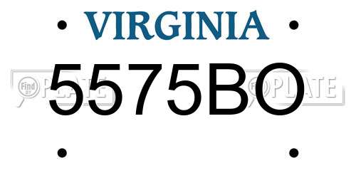 5575BO Virginia License Plate