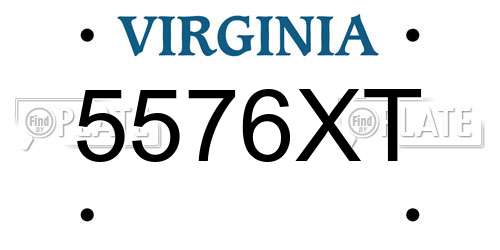 5576XT Virginia License Plate
