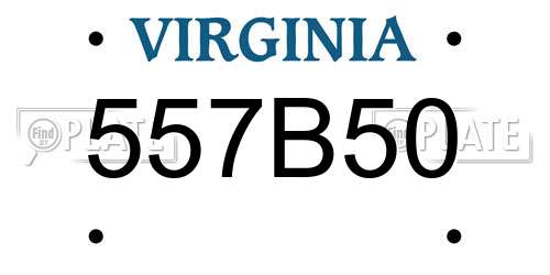 557B50 Virginia License Plate
