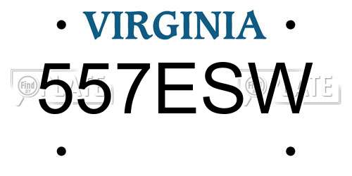 557ESW Virginia License Plate