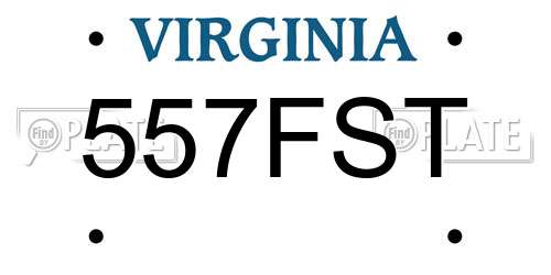 557FST Virginia License Plate