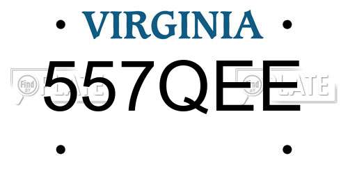 557QEE Virginia License Plate