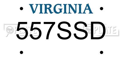 557SSD Virginia License Plate