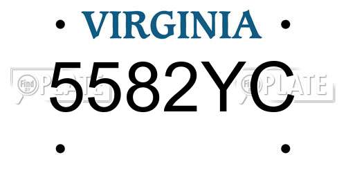 5582YC Virginia License Plate