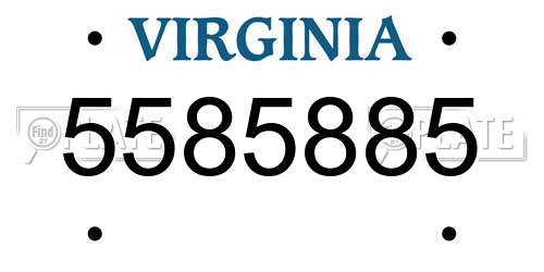 5585885 Virginia License Plate