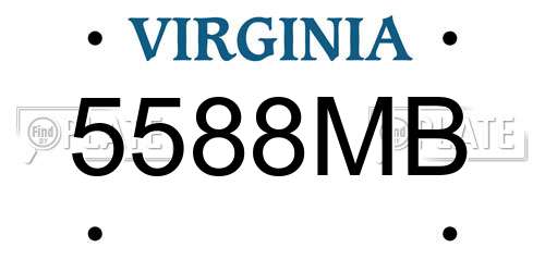 5588MB Virginia License Plate
