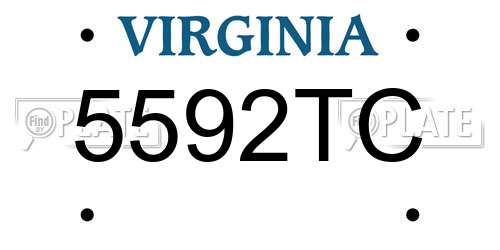 5592TC Virginia License Plate