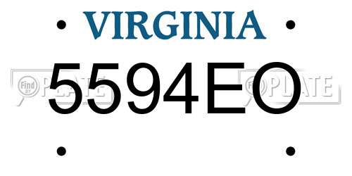 5594EO Virginia License Plate