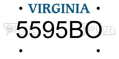 5595BO Virginia License Plate
