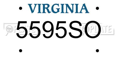 5595SO Virginia License Plate