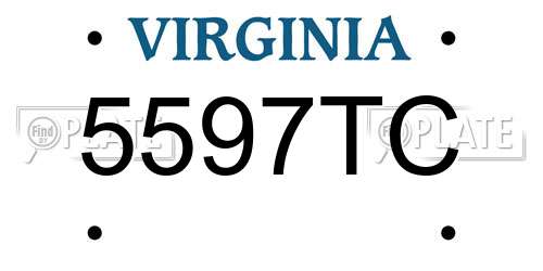 5597TC Virginia License Plate