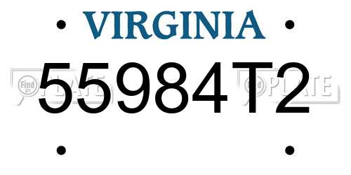 55984T2 Virginia License Plate