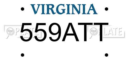 559ATT Virginia License Plate