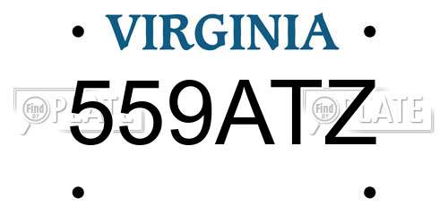 559ATZ Virginia License Plate
