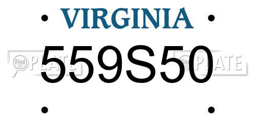 559S50 Virginia License Plate