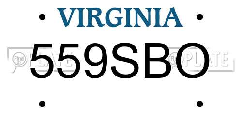 559SBO Virginia License Plate
