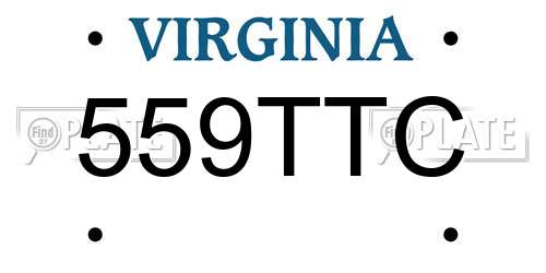 559TTC Virginia License Plate