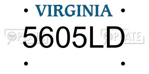 5605LD Virginia License Plate