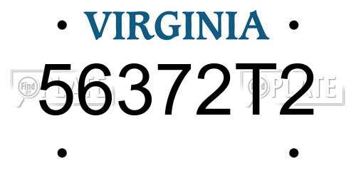 56372T2 Virginia License Plate