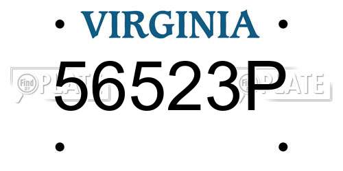 56523P Virginia License Plate