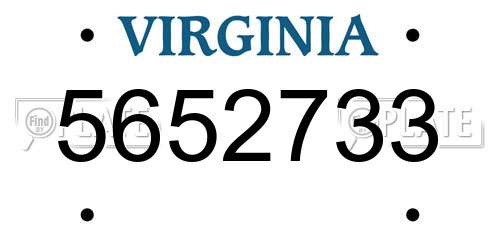5652733 Virginia License Plate