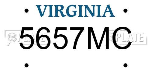 5657MC Virginia License Plate