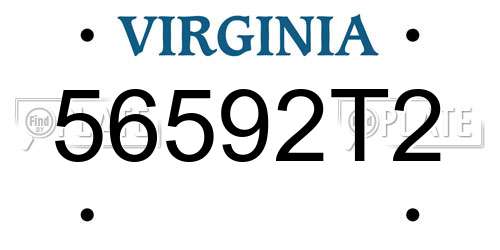 56592T2 Virginia License Plate