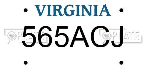 565ACJ Virginia License Plate