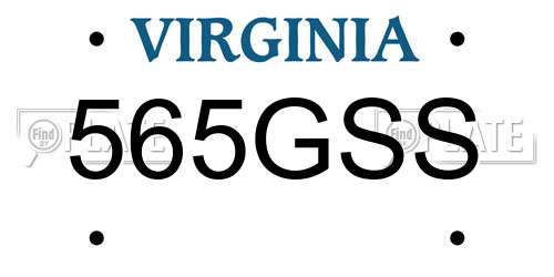 565GSS Virginia License Plate