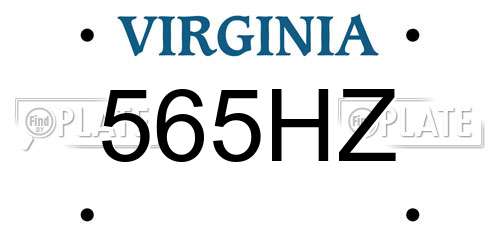 565HZ Virginia License Plate
