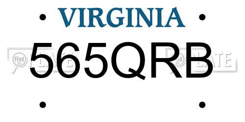 565QRB Virginia License Plate