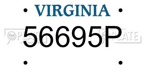 56695P Virginia License Plate