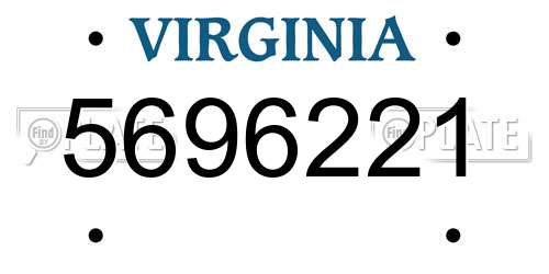 5696221 Virginia License Plate