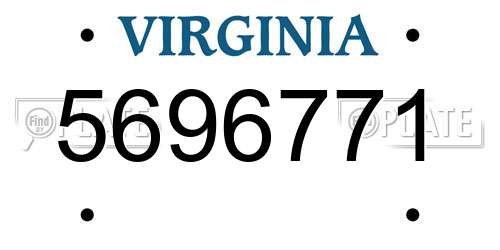 5696771 Virginia License Plate