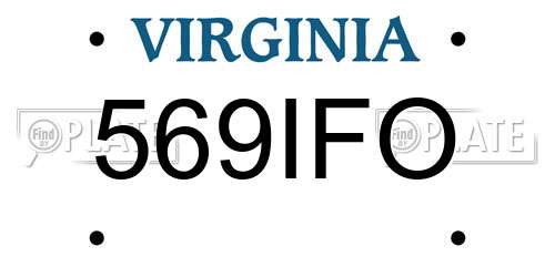 569IFO Virginia License Plate