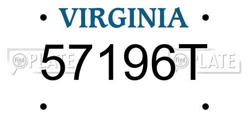 57196T Virginia License Plate