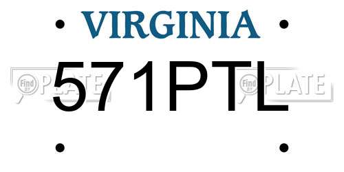 571PTL Virginia License Plate