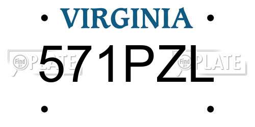 571PZL Virginia License Plate