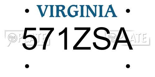 571ZSA Virginia License Plate