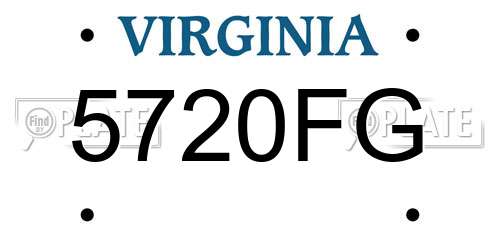 5720FG Virginia License Plate