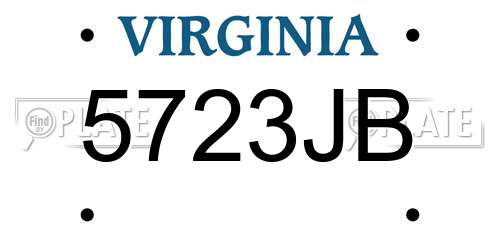 5723JB Virginia License Plate