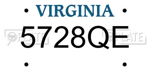 5728QE Virginia License Plate