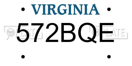 572BQE Virginia License Plate
