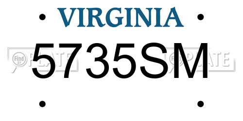 5735SM Virginia License Plate