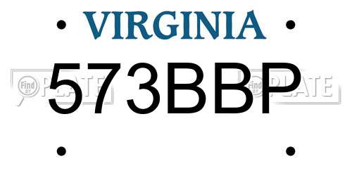 573BBP Virginia License Plate