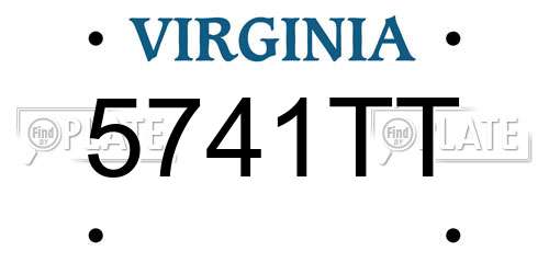 5741TT Virginia License Plate